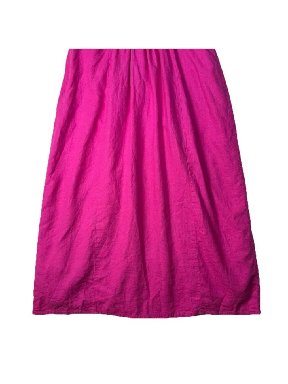 J.CREW Pink Linen Blend Slip Dress Midi Strappy V-Neck Size 10 Sheath Vacation